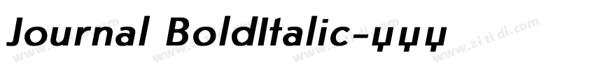 Journal BoldItalic字体转换